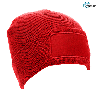 Image of Tom Franks Recycled Rectangular Patch Beanie Hat